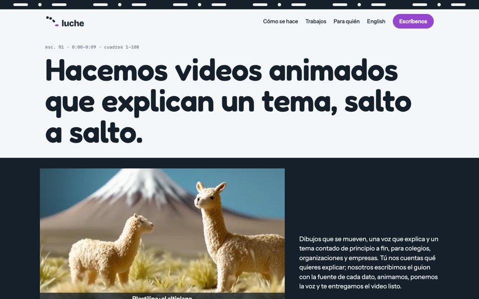Portada de la plantilla 01: titular grande y un cuadro de animación en plastilina
